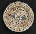 Footed Bowl, Stonepaste; stain and overglaze painted