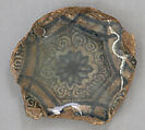 Fragment of Dish, Stonepaste; polychrome underglaze painted under colorless glaze