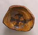 Ceramic Fragment, Earthenware; glazed over slip