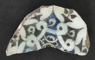 Ceramic Fragment, Stonepaste; underglaze painted