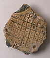 Ceramic Fragment, Earthenware; polychrome underglaze painted under colorless glaze