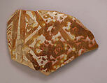 Fragment of a Dish, Earthenware; luster-painted