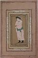 Portrait of a Man, Attributed to Riza-yi &#39;Abbasi (Iranian, ca. 1565–d. 1635), Ink, opaque watercolor, and gold on paper
