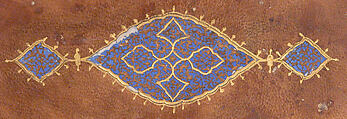 Divan (Collected Works) of Jami, Maulana Nur al-Din `Abd al-Rahman Jami (Iranian, Jam 1414–92 Herat), Ink, opaque watercolor, and gold on paper; leather binding