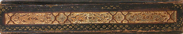Overflap and Inside Cover of a Khamsa (Quintet) of Nizami of Ganja, Nizami (present-day Azerbaijan, Ganja 1141–1209 Ganja), Binding: leather; embossed, gold, and color Manuscript: ink, opaque watercolor, and gold on paper
