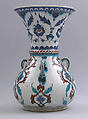 Mosque Lamp, Stonepaste; painted and glazed