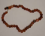Beads, Amber, opaque and clear