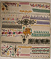 Sampler, Linen, silk; embroidered