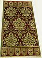 Yastik Cushion Cover, Silk, cotton, metal wrapped thread; cut and voided velvet (çatma), brocaded
