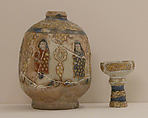 Vase, Stonepaste; overglaze painted and gilded (mina'i)