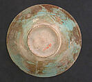 Bowl, Stonepaste; slip painted under transparent glaze; incised