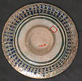 Dish, Stonepaste; underglaze painted
