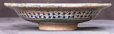 Dish, Stonepaste; underglaze painted