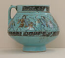 Ewer, Stonepaste; overglaze painted (mina'i)