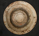 Dish, Stonepaste; underglaze painted in black, blue, and manganese purple