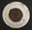 Dish, Stonepaste; polychrome and slip painted under transparent glaze