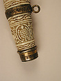 Oliphant, Ivory; carved, gilded silver and bronze mounts