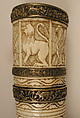 Oliphant, Ivory; carved, gilded silver and bronze mounts