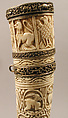 Oliphant, Ivory; carved, gilded silver and bronze mounts