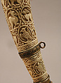 Oliphant, Ivory; carved, gilded silver and bronze mounts
