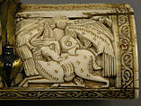 Pen Box, Ivory; carved; copper alloy mounts