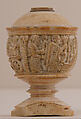 Toilet Vase, Ivory; carved and inlaid with paste