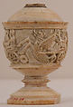 Toilet Vase, Ivory; carved and inlaid with paste