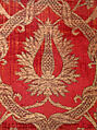 Panel, Silk, metal wrapped thread; cut and voided velvet, brocaded