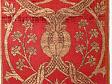 Panel, Silk, metal wrapped thread; cut and voided velvet, brocaded