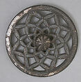 Basin, Zinc alloy; cast, engraved, inlaid with silver (bidri ware)