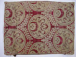 Cushion Cover (Yastik), Silk, cotton, and metal wrapped thread; cut and voided velvet, brocaded