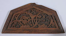 Panel, Wood; carved and inlaid