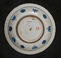 Dish with Floral Design, Stonepaste; polychrome painted under transparent glaze