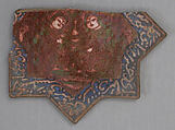 Star-Shaped Tile, Stonepaste; underglaze luster- and cobalt painted