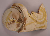 Fragment of a Bowl, Earthenware; luster-painted