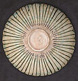 Bowl with Flying Bird Design, Stonepaste; blue, black, and turquoise painted under transparent glaze(Sultanabad ware)