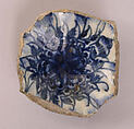 Fragment of a Bowl or Cup, Stonepaste; painted under transparent glaze