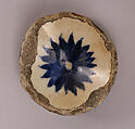 Fragment of a Bowl or Cup, Stonepaste; painted under transparent glaze
