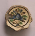 Fragment of a Bowl or Cup, Stonepaste; painted under transparent glaze
