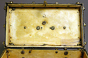 Casket with Painted Roundels, Ivory, painted; gilded silver mounts with glass, quartz, and turquoise inlays