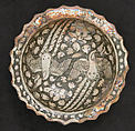 Plate with Phoenixes, Stonepaste; painted under transparent glaze