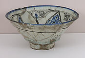 Bowl, Stonepaste; painted under transparent glaze