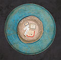 Dish, Stonepaste; incised, glazed