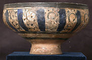 Bowl, Stonepaste; painted under transparent glaze