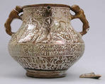 Ewer, Stonepaste; glazed and luster-painted