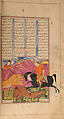 Shahnama (Book of Kings) of Firdausi, Painting by Mu&#39;in Musavvir (Iranian, active 1630s–90s), Ink, opaque watercolor, gold, and silver on paper