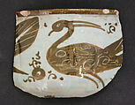 Fragment of a Bowl, Stonepaste; luster-painted