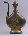 Ewer, Copper alloy; incised and gilded