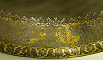 Shield with Hunting and Landscape Vignettes, Steel; with gold overlay