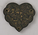 Plaque, Bronze; cast, incised, and gilded